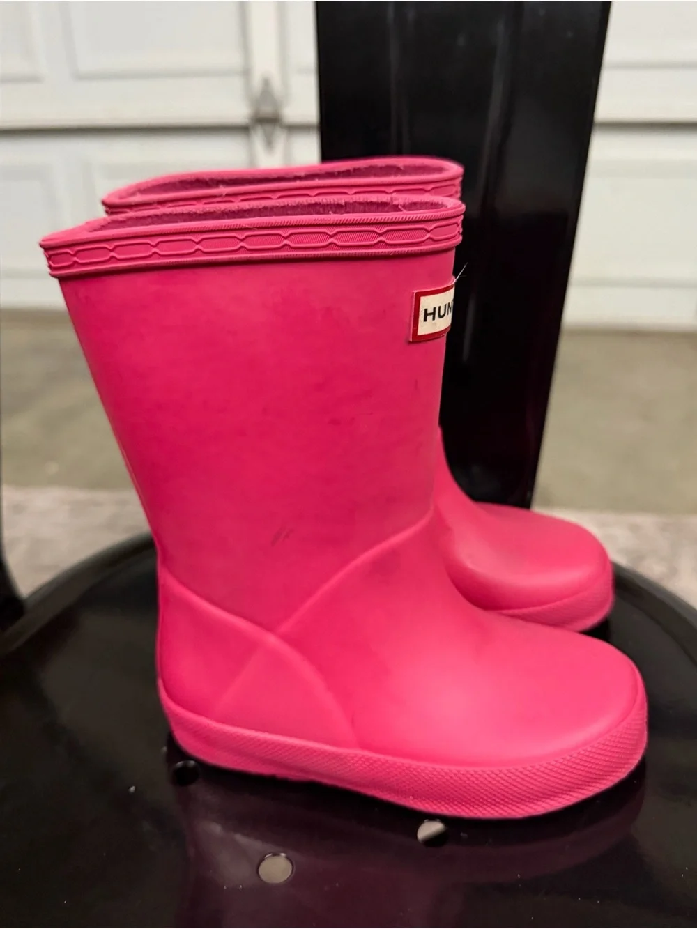Hunter Kids Bright Pink Waterproof Rain Boots size 8